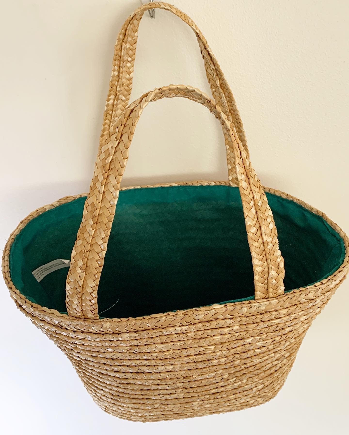 Wicker / Straw Tan Tote Purse