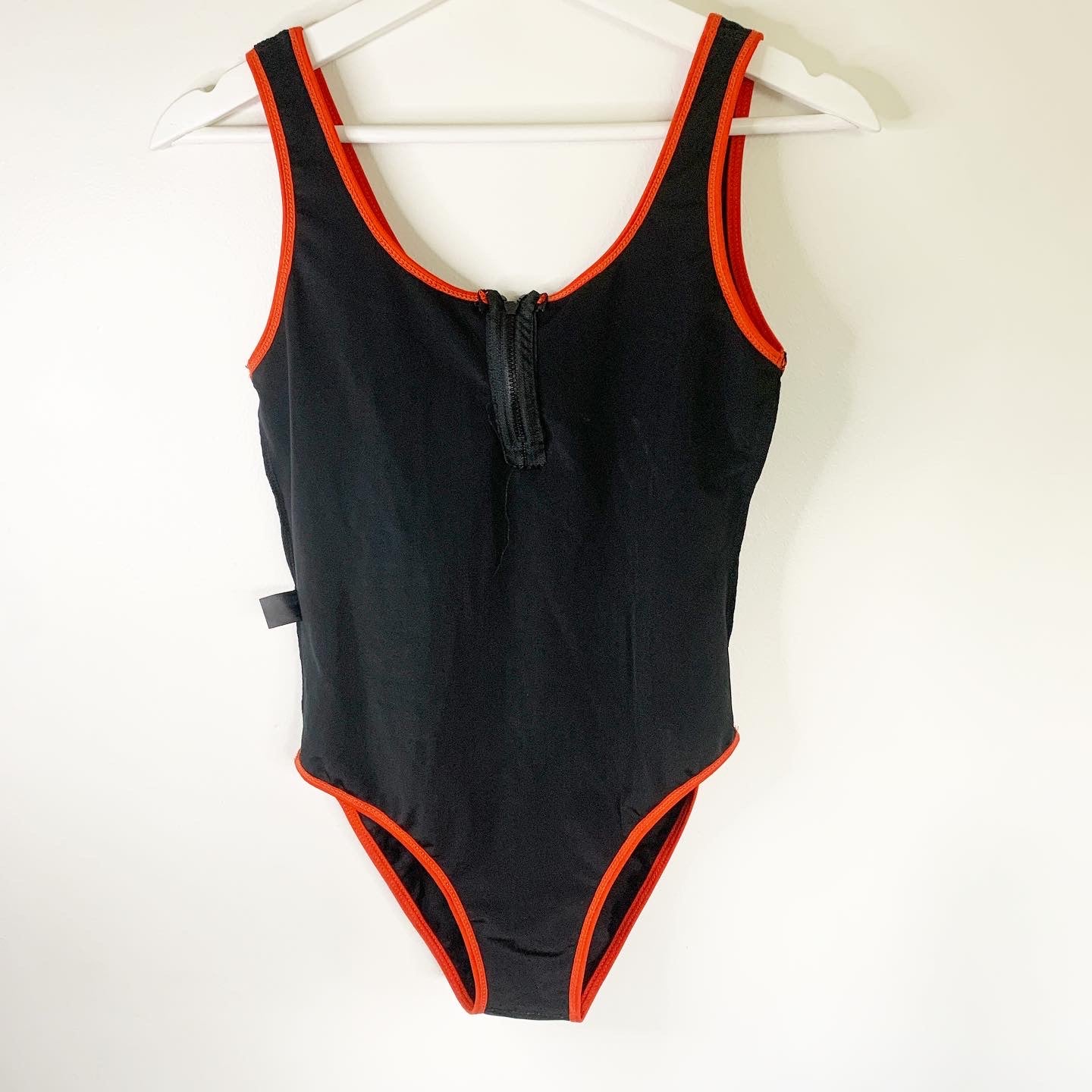 NFL Cleveland Browns Women's One Piece Swimsuit Black Orange