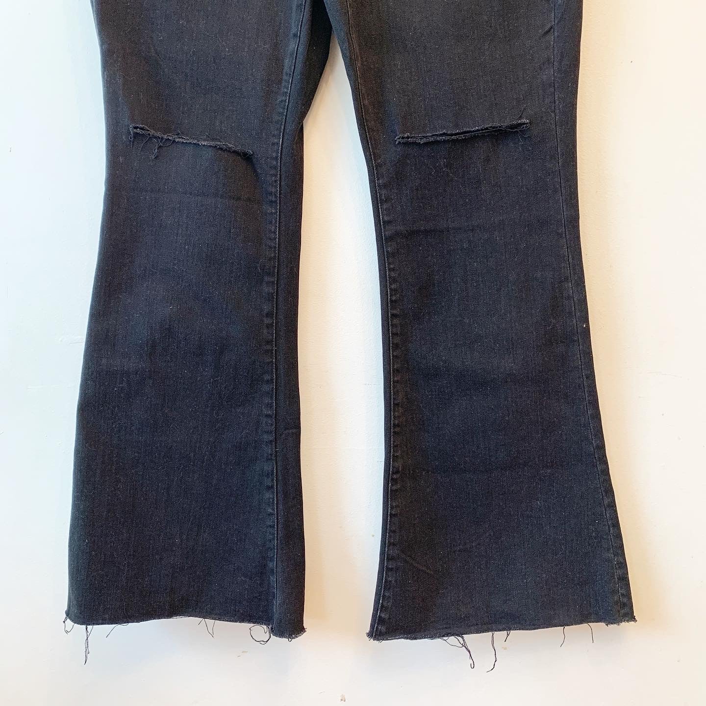 American Eagle Black Flare Super Stretch Jeans 16 Short