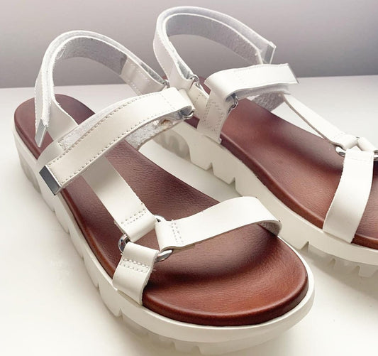 MIA White Strap Sandal Shoes Rylie 8.5 M