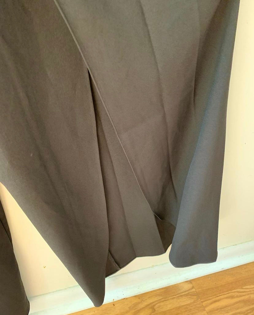 Emma & Michelle Black Belted Wide Split Leg Jumpsuit, Size 12