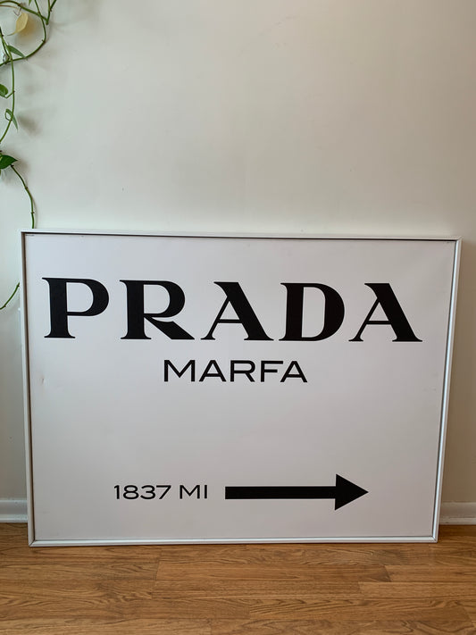 Prada Marfa Large Canvas Painting