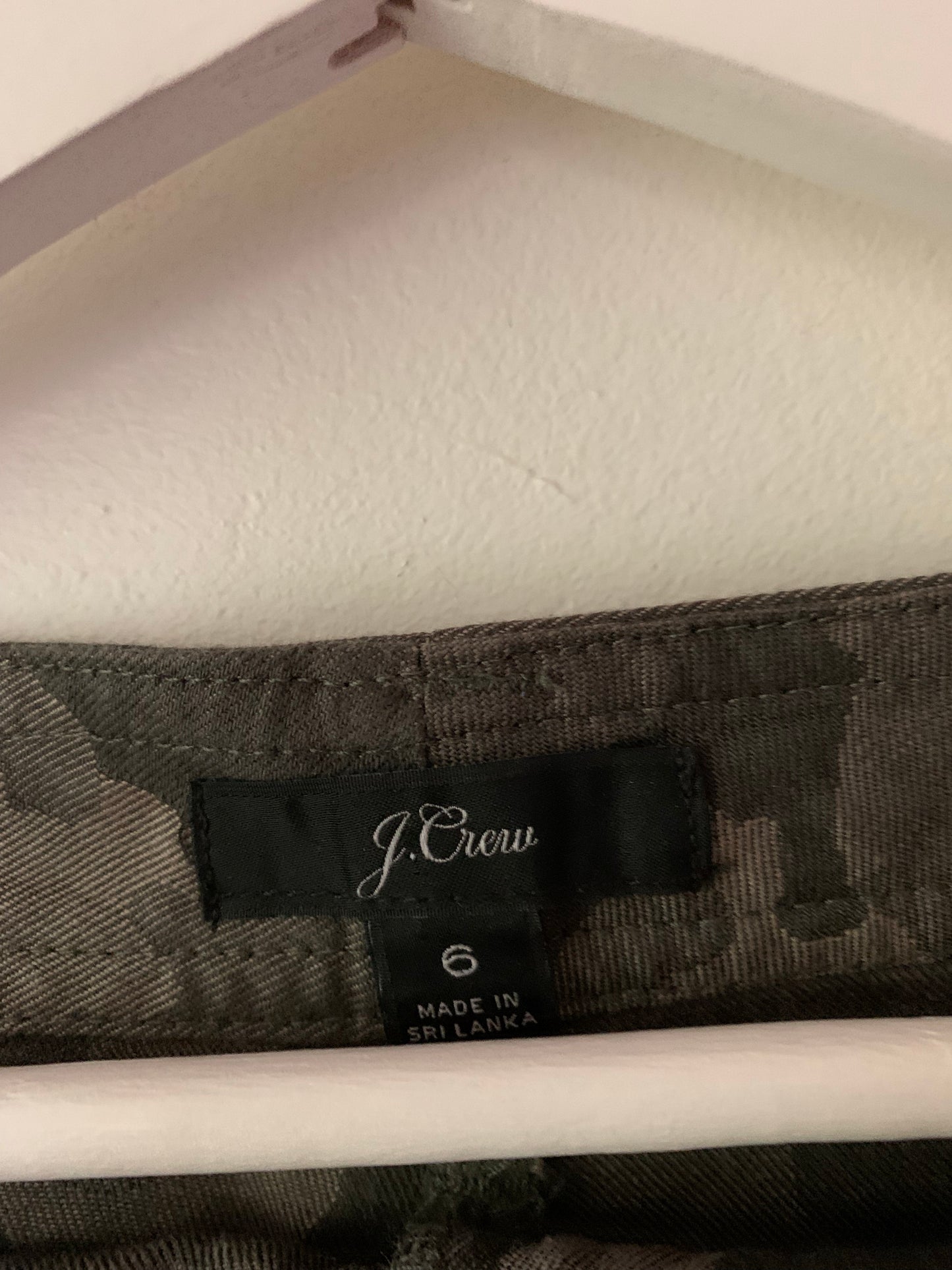 J. Crew Olive Green Camo Print Shorts, Size 6