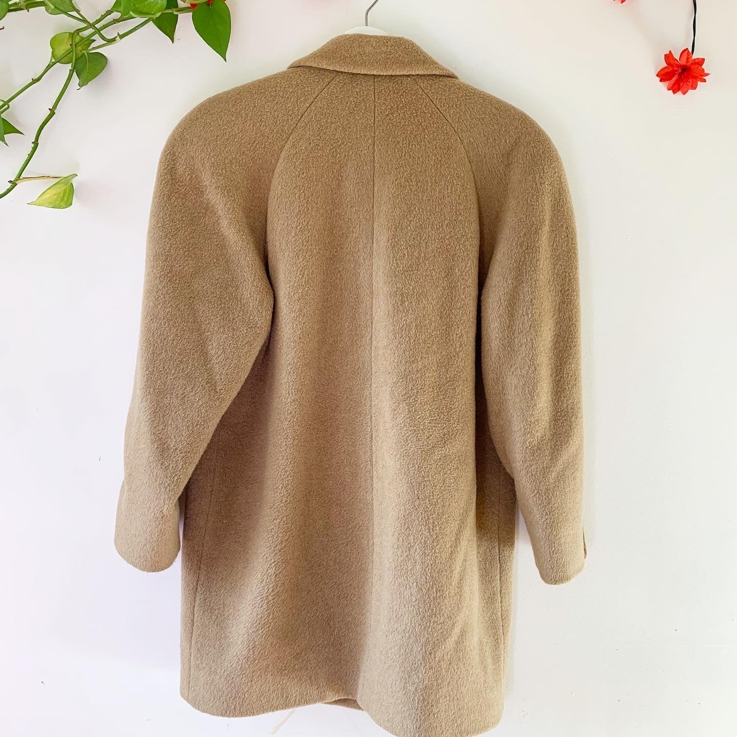 Jones New York Vintage Camel Wool Pea Coat