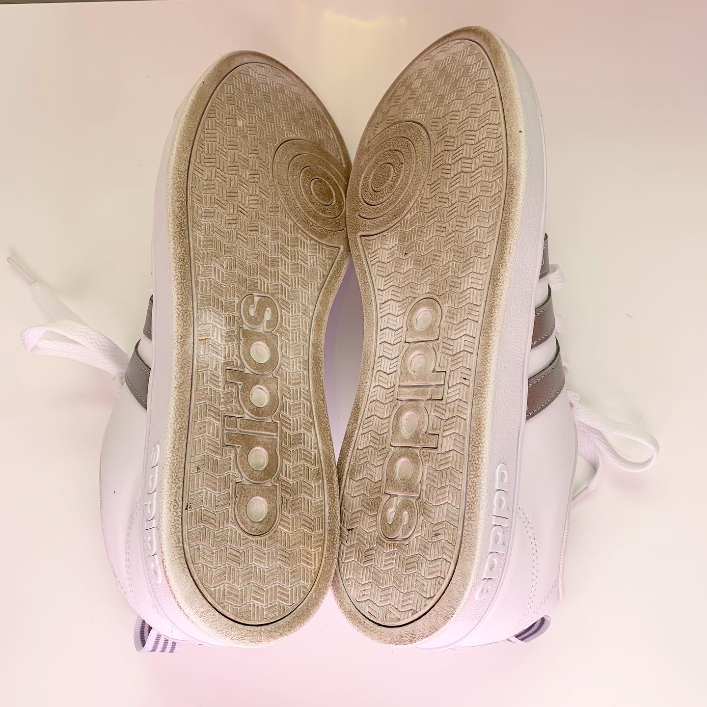 Adidas Grand Court White Silver Sneaker, Size 8.5