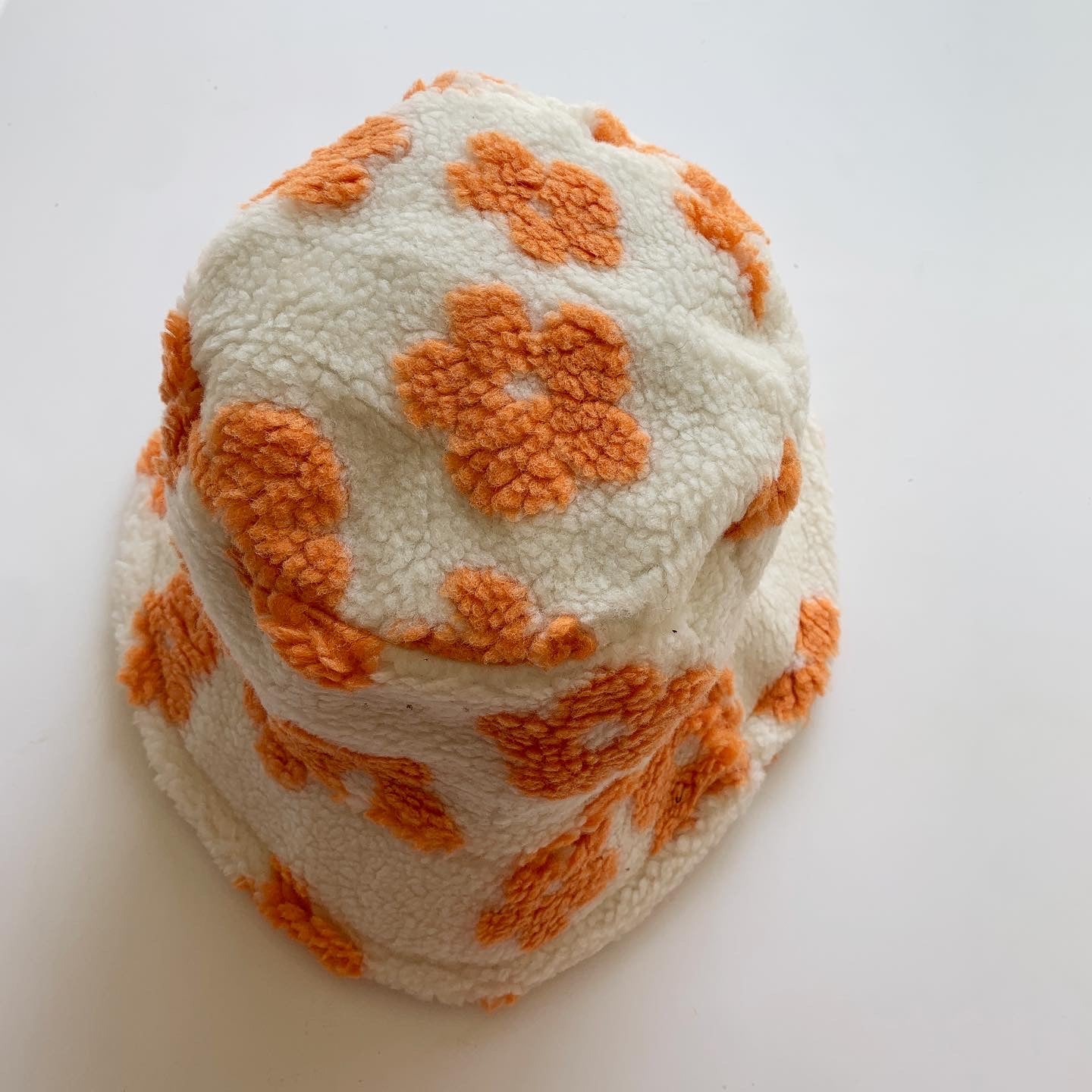 Faux Fur Retro Inspired Floral Bucket Hat