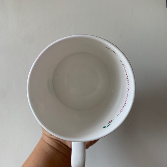 Royal Albert England Pink Rose Polka Dot Floral A Beautiful Friendship Mug