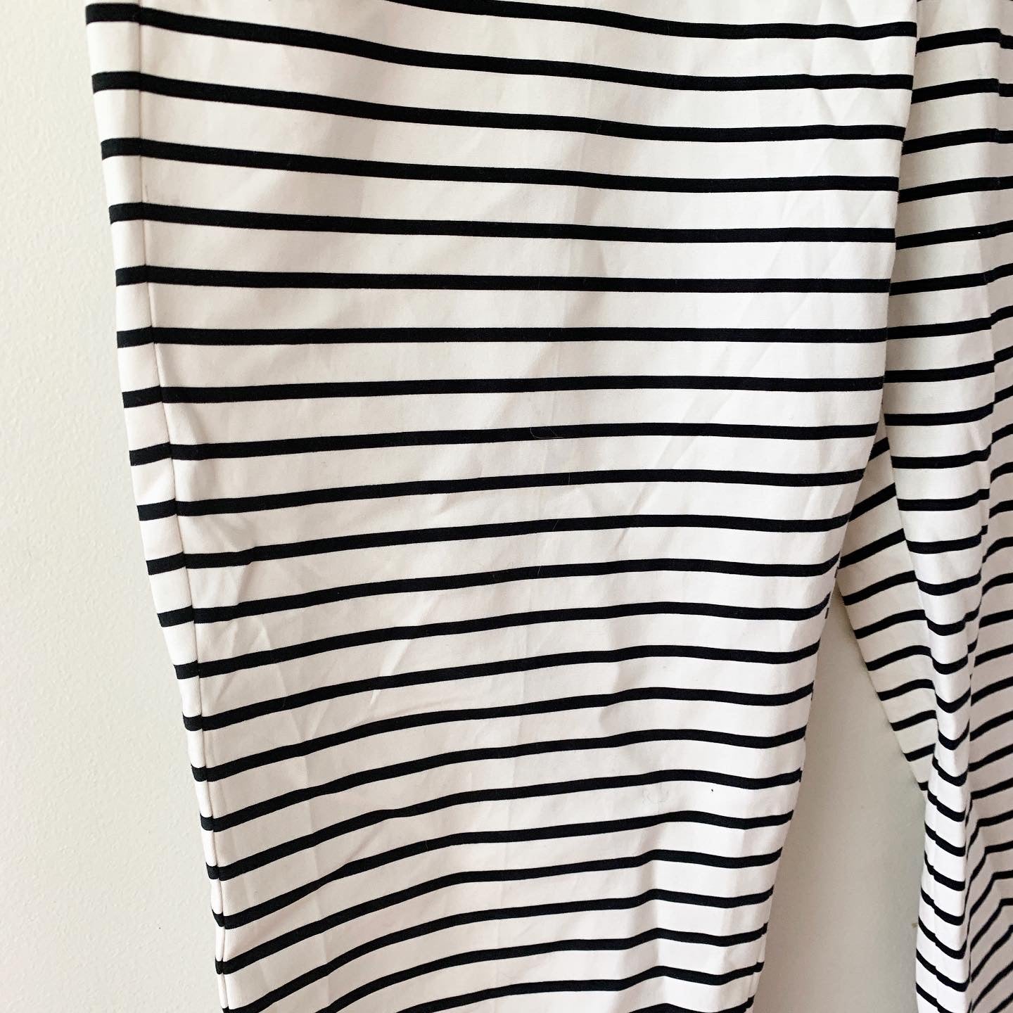 Express Black / White Striped Editor Cropped Pants 12