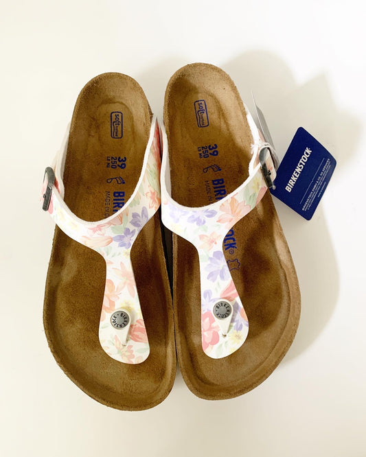 Birkenstock Birko-Flor Gizeh Floral New With Tag 39 8-8.5