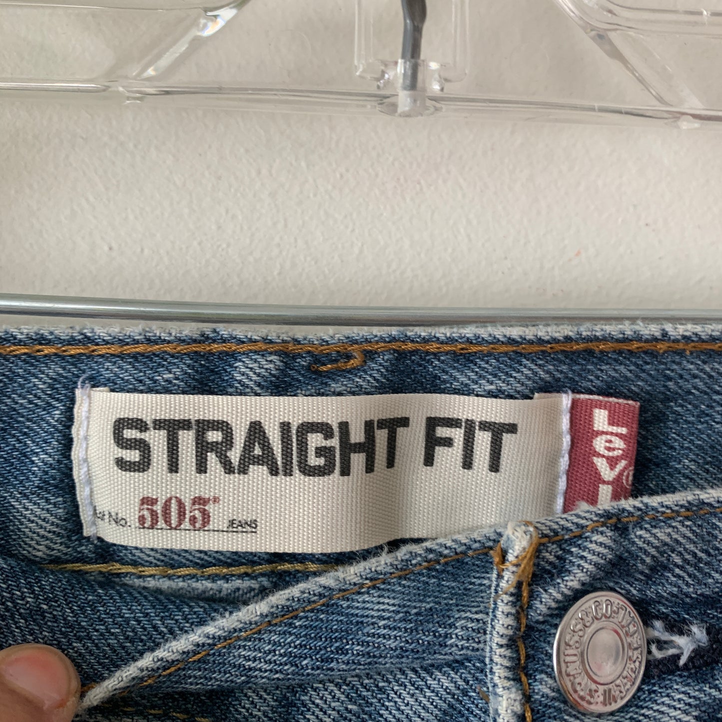 Levi's 505 Straight Leg Blue Jeans Size 38 x 30