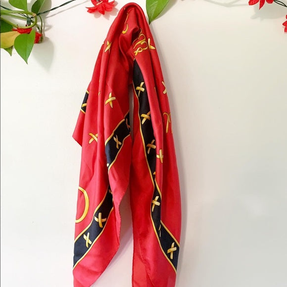 Picasso Horoscope Print Red Scarf