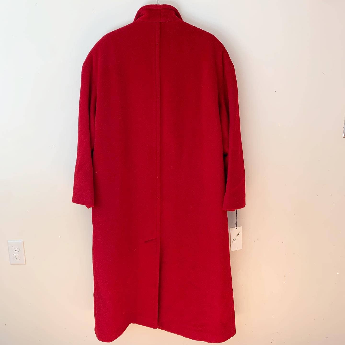 Vintage Bill Blass Higbee's Red Wool Overcoat
