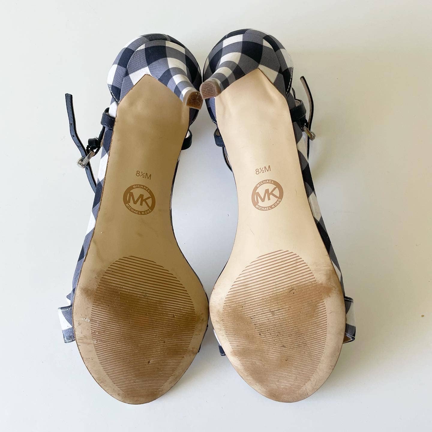 MK Michael Kors SH18A Pippa Gingham Plaid Heel Sandal