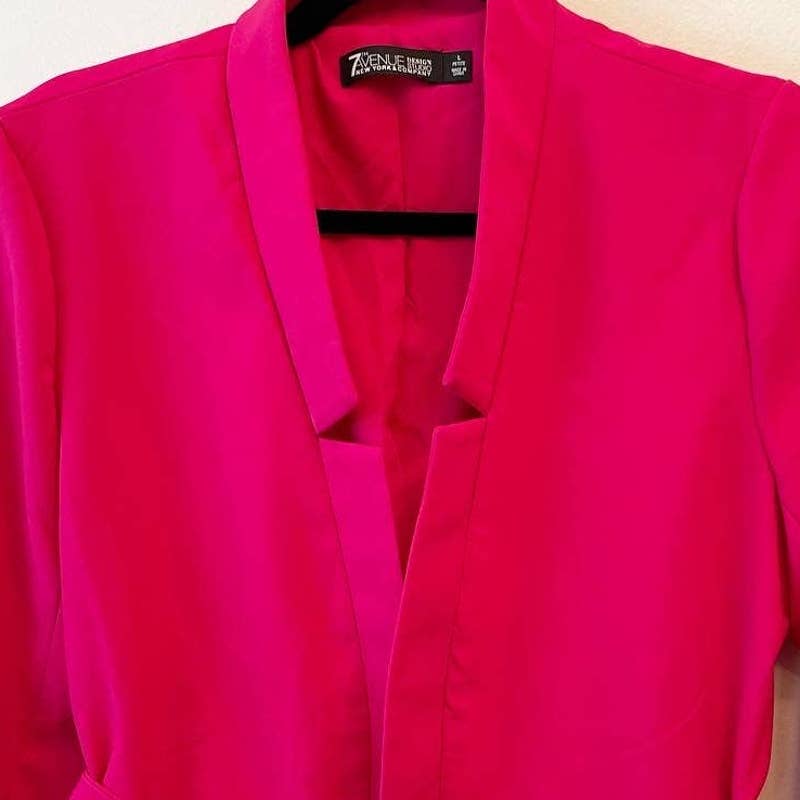 NY&Co York & Company Soft Madie Blazer Belted 7th Avenue Primrose Pink