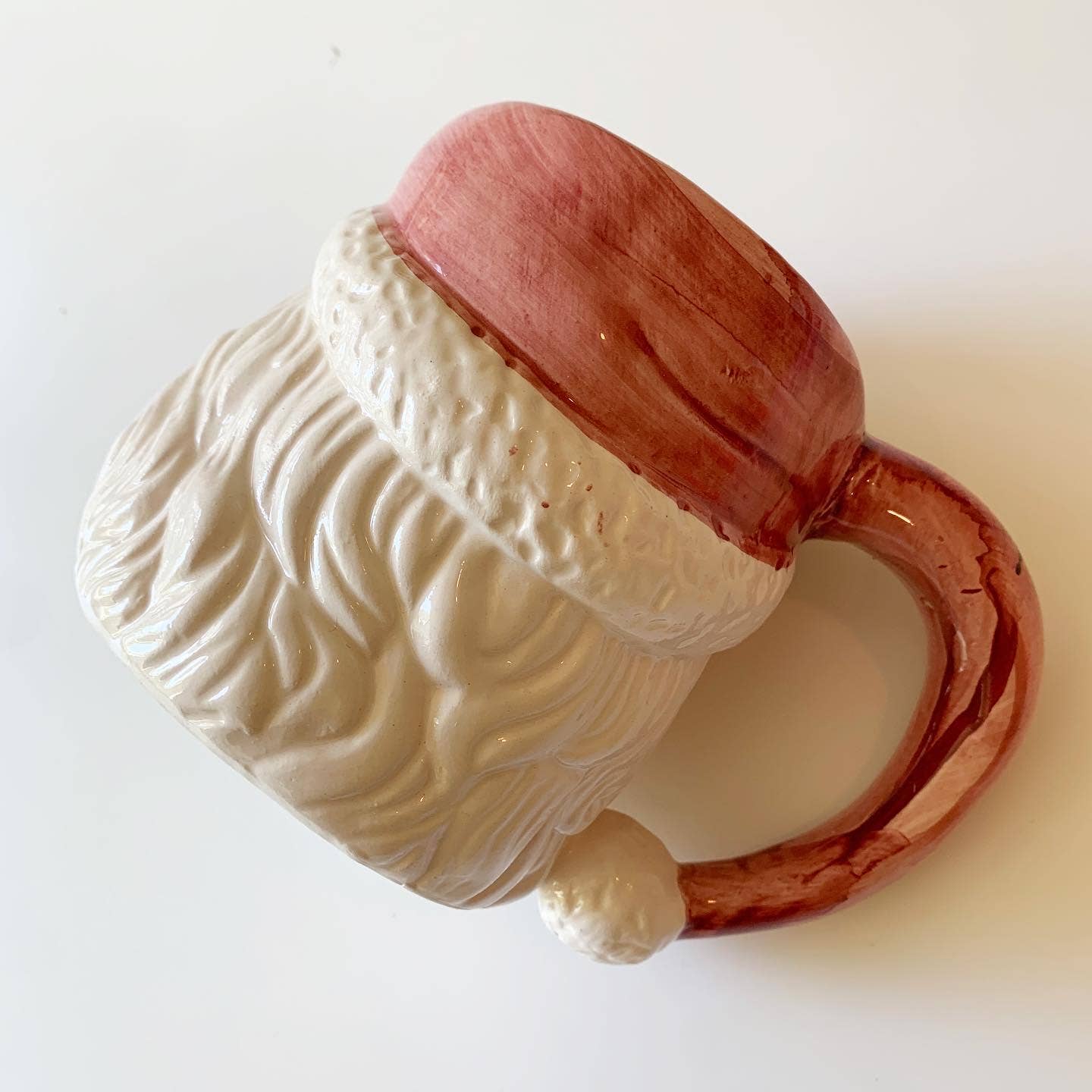 Vintage Hand Painted Ceramic Santa Mug 20 ounce