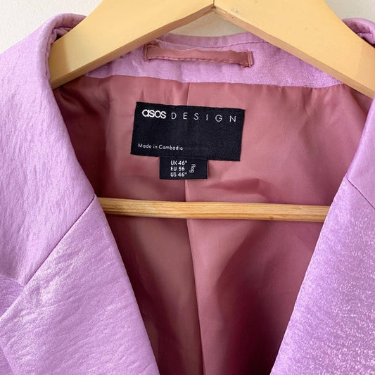 Asos Lilac Metallic Side Tie Men's Blazer