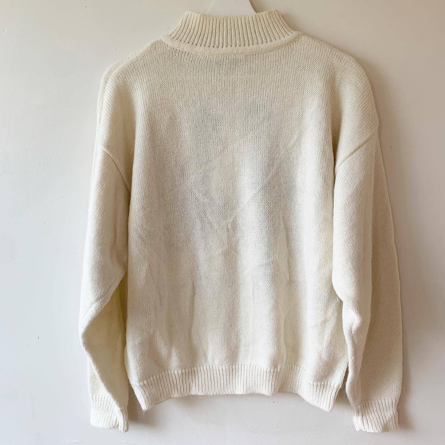 Vintage Russ Studio Ice Skating Knit White Sweater