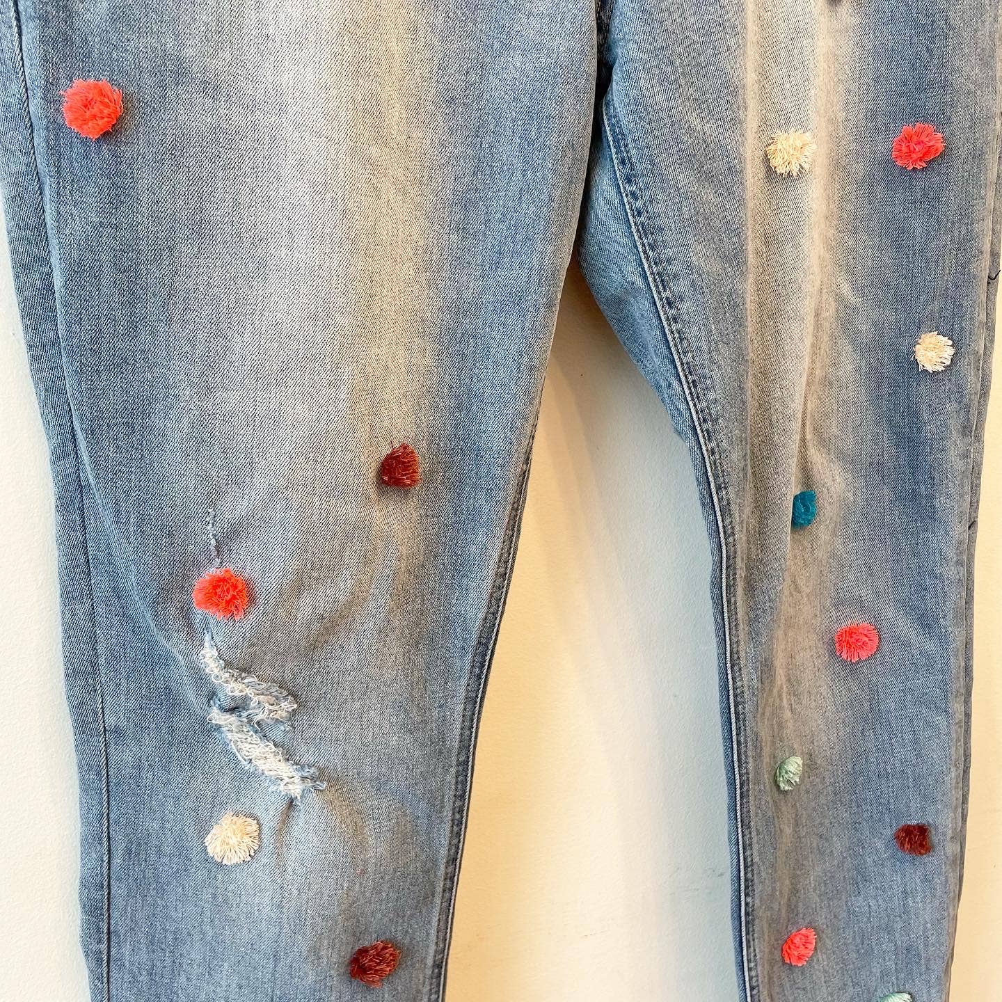 Lucky Brand Bridgette Skinny Pom Pom Jeans