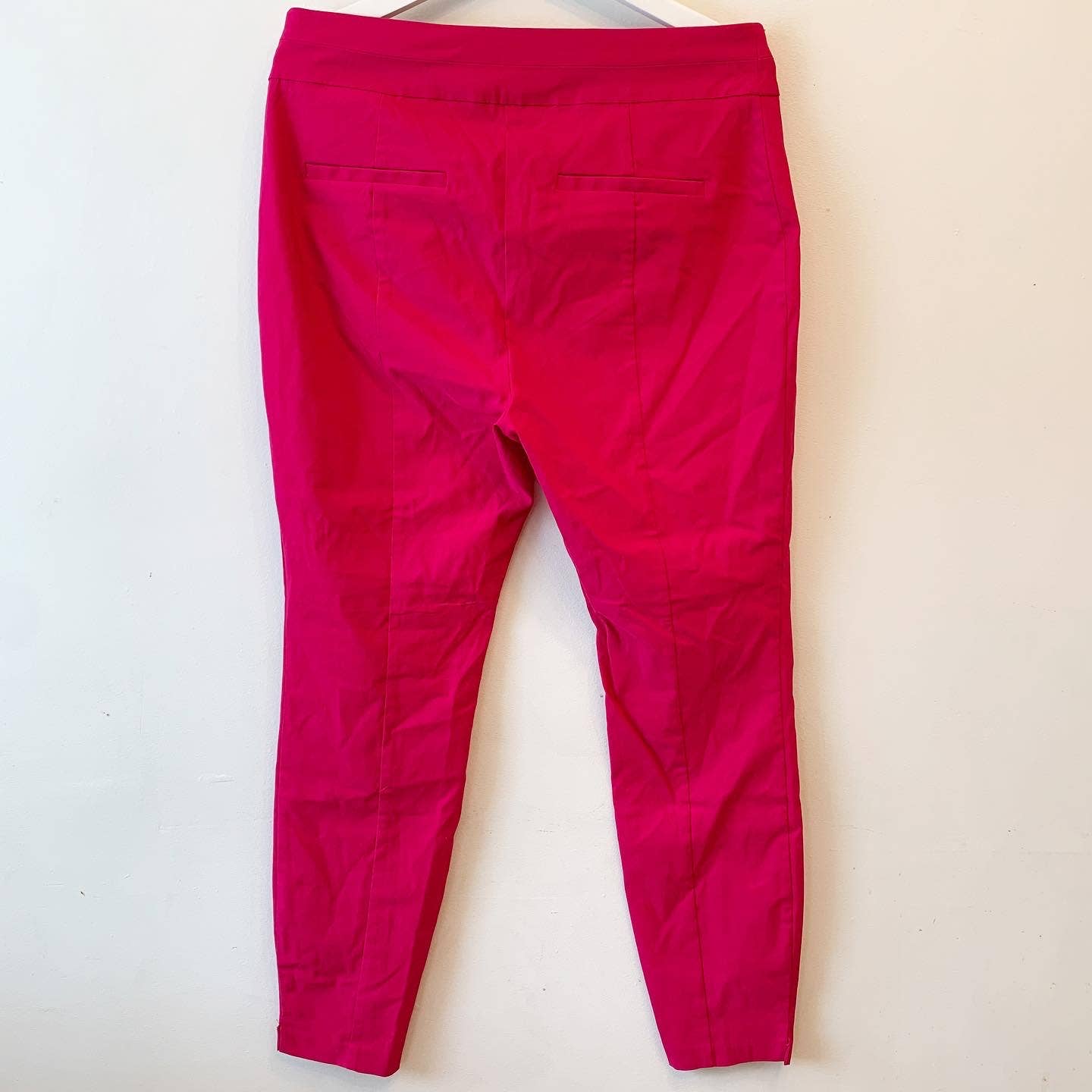 New York & Company Skinny Hot Pink Fuchsia Stretchy Pull On Pants