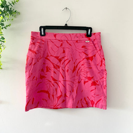 Rafaella Hot Pink Red Floral Summer Skort Skirt