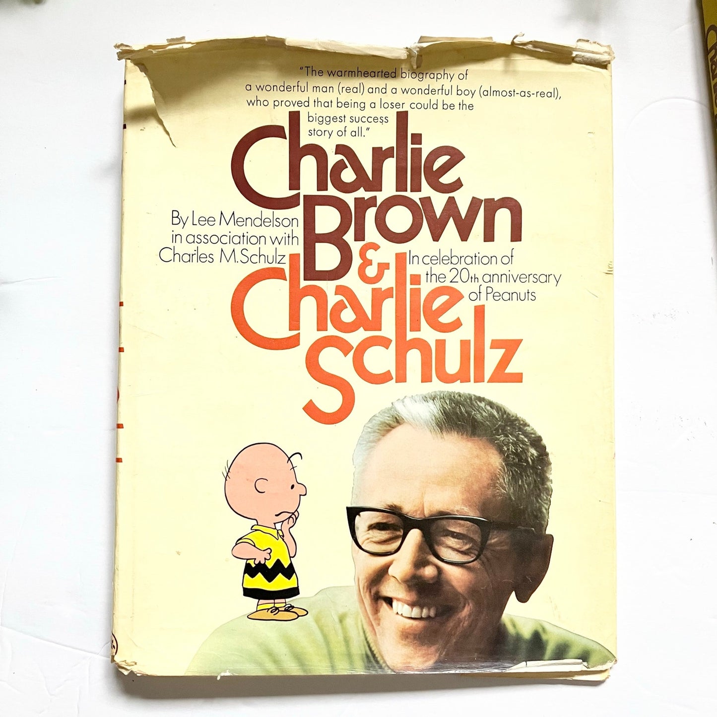 Charlie Brown & Charlie Schulz book Lee Mendelson 1970 Vintage 20th Anniversary