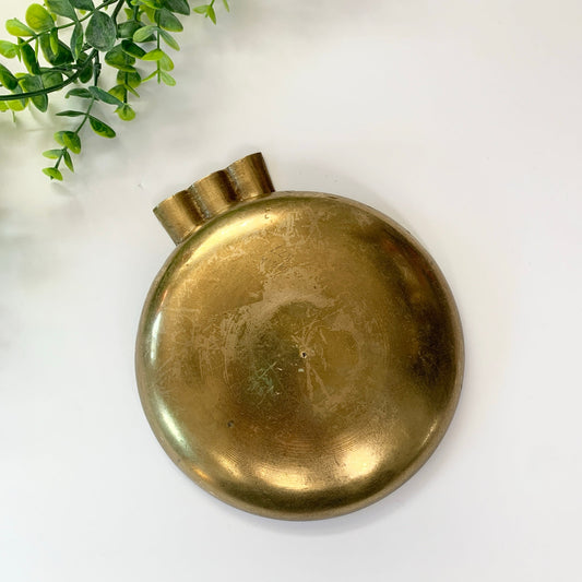 Vintage Brass Gold MCM Ashtray Trinket Tray