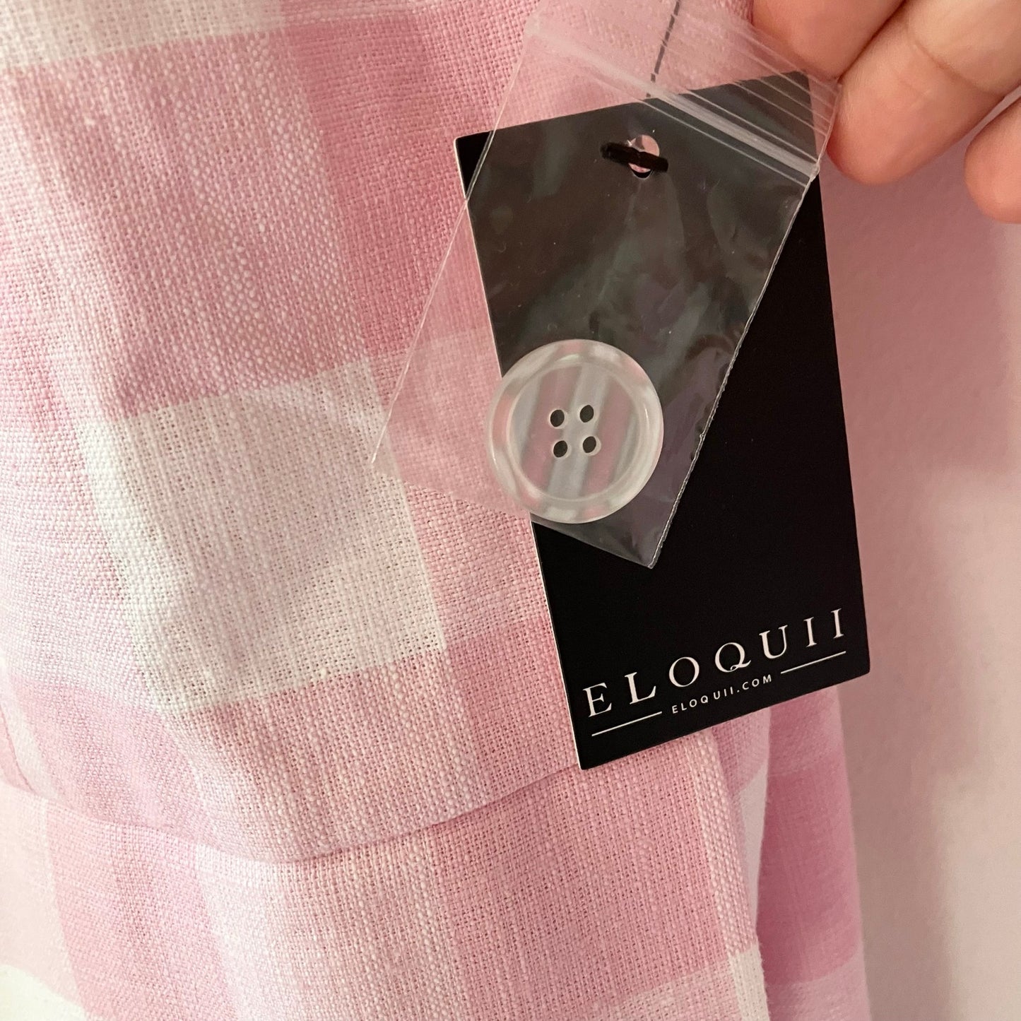 Eloquii Oversized Plaid Blazer Nosegay Soft White Gingham Plaid