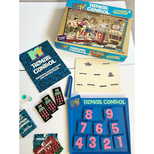 Vintage 1989 MTV Remote Control Trivia Board Game