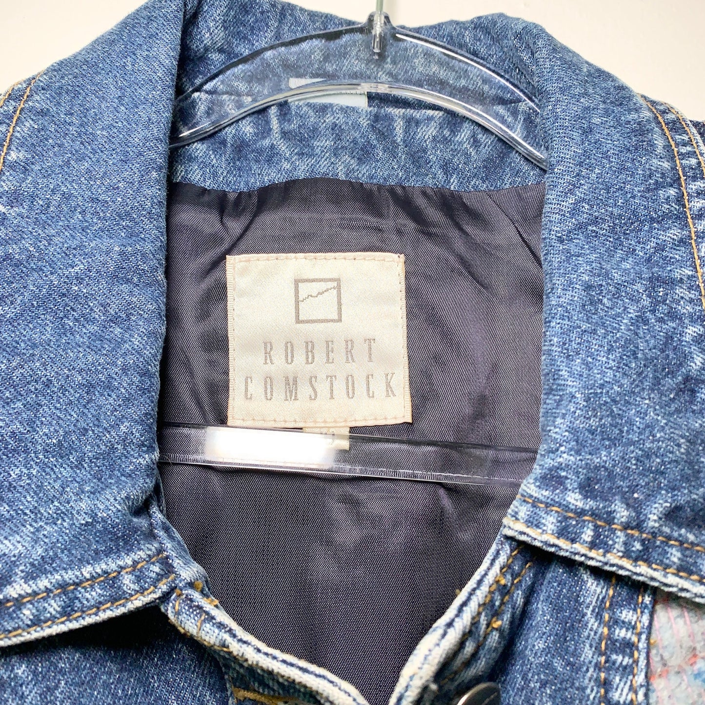 Robert Comstock Vintage Denim Knit Vest 10 Medium