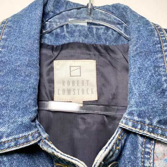 Robert Comstock Vintage Denim Knit Vest 10 Medium