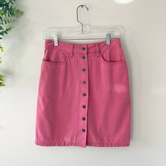 Vintage The Limited Pink Button Front Pencil Skirt