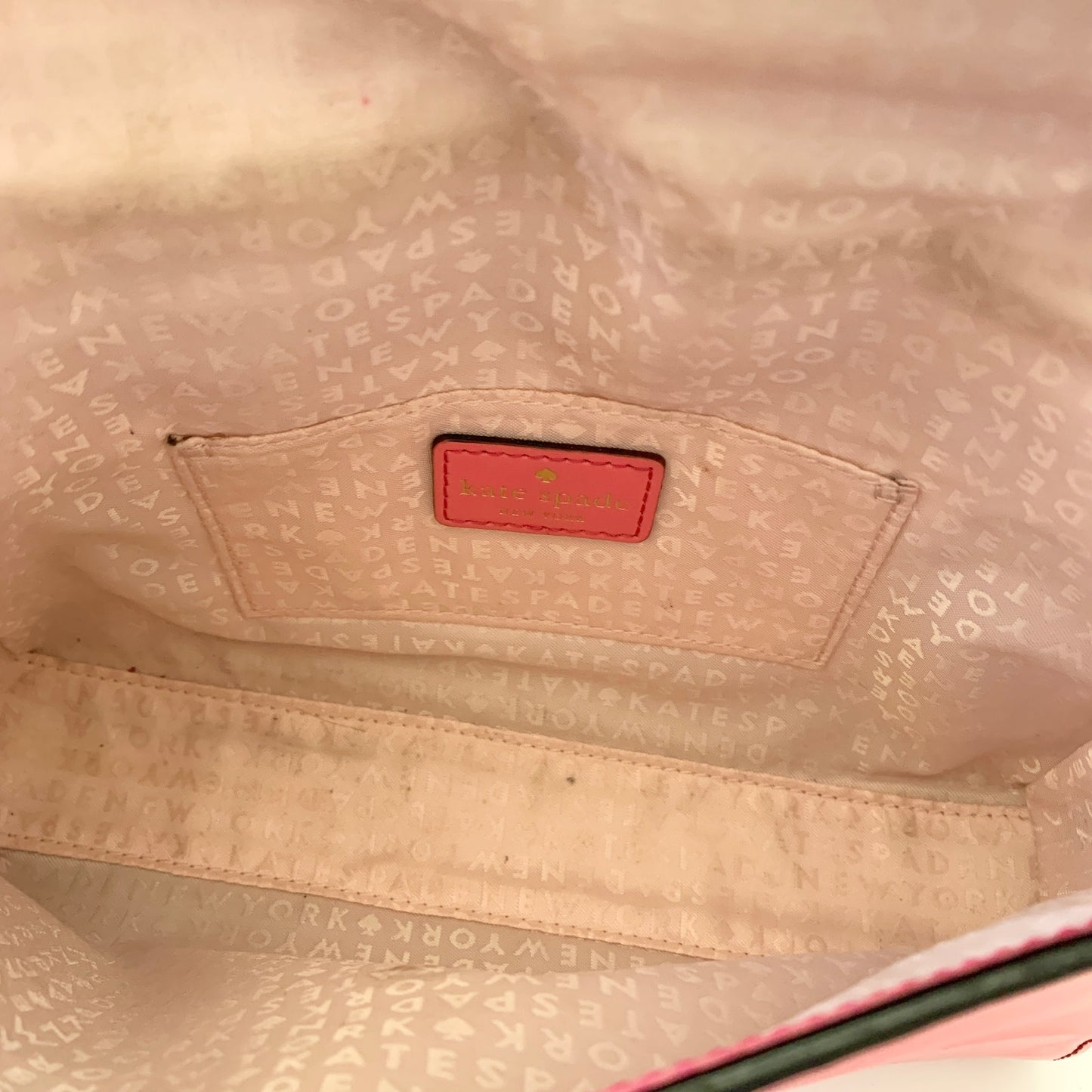KATE SPADE Pink Gold Crossbody Square Purse Bag