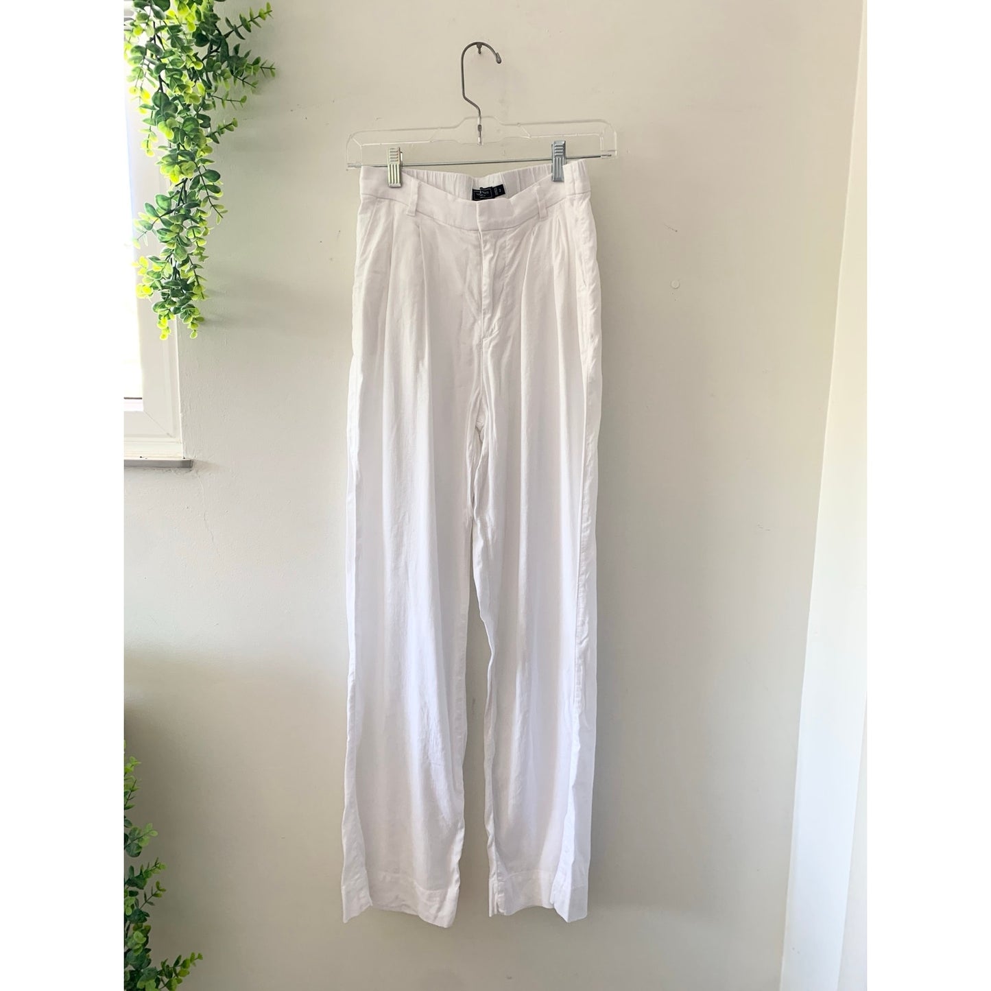 Vineyard Vines White Linen Blend Stretch Waist Pants Trousers