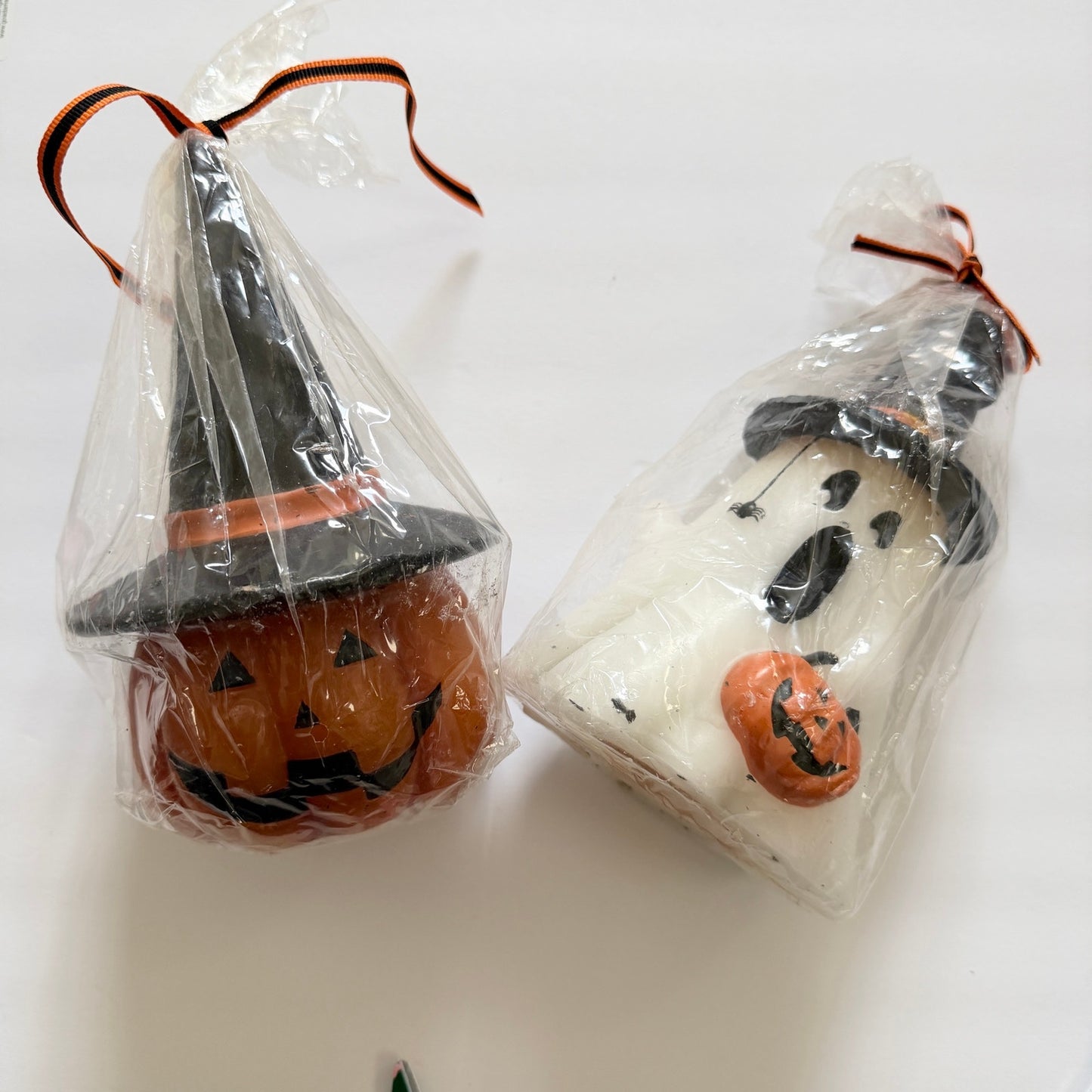 Vintage Bath and Body Works Set Halloween Pumpkin Spider Witch Ghost Wax Candles