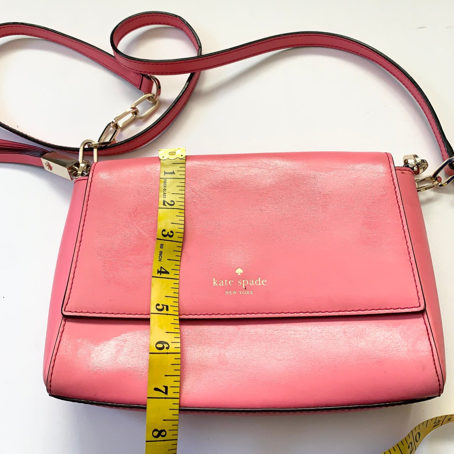 KATE SPADE Pink Gold Crossbody Square Purse Bag