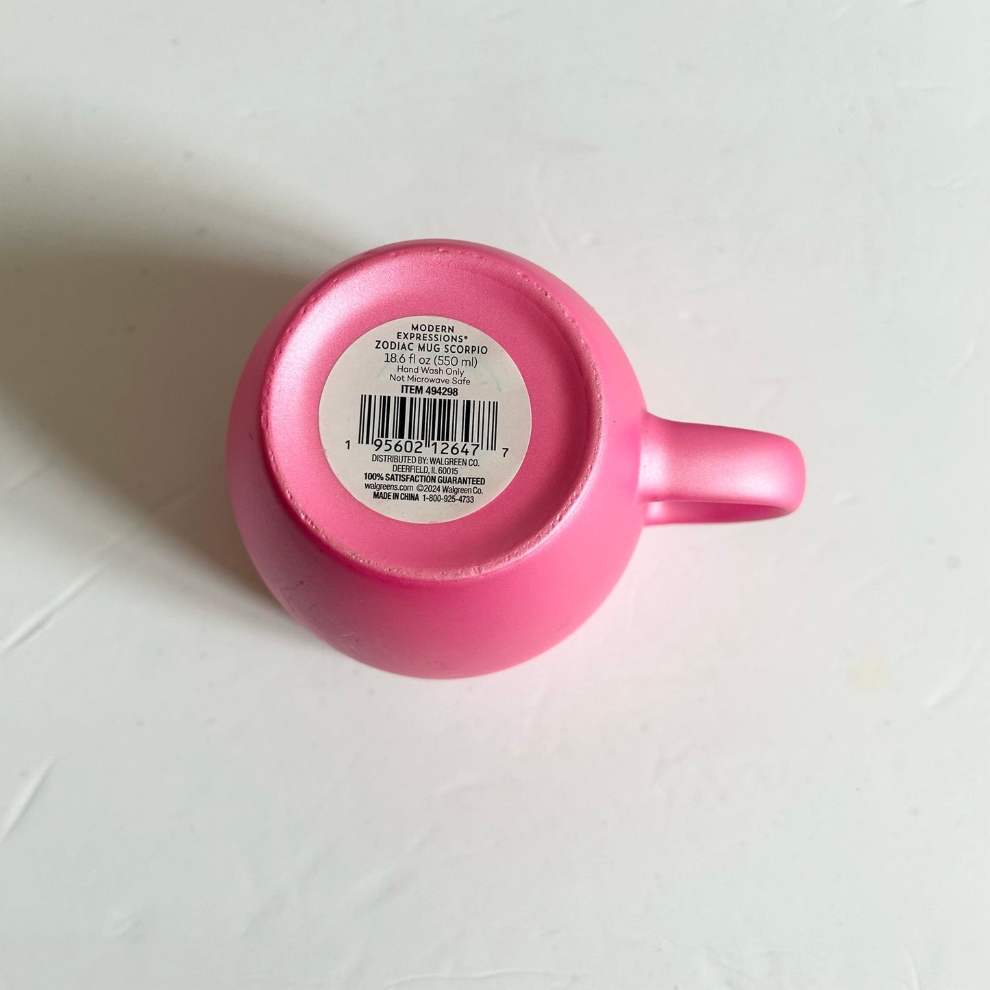 Scorprio Zodiac Bright Bubble Gum Pink Coffee Astrology Mug Modern Expressions