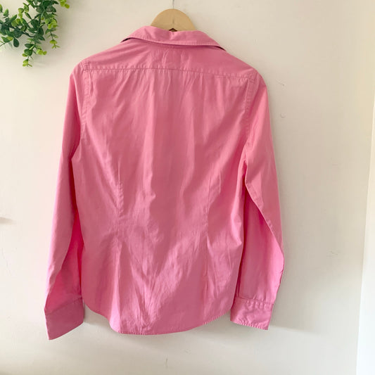 Ralph Lauren Sport Pink Stripped Collar Long Sleeve Button Down Shirt 10