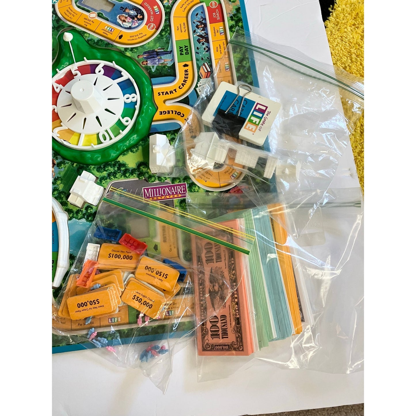 Vintage 1991 The Game of Life Board Game Milton Complete II