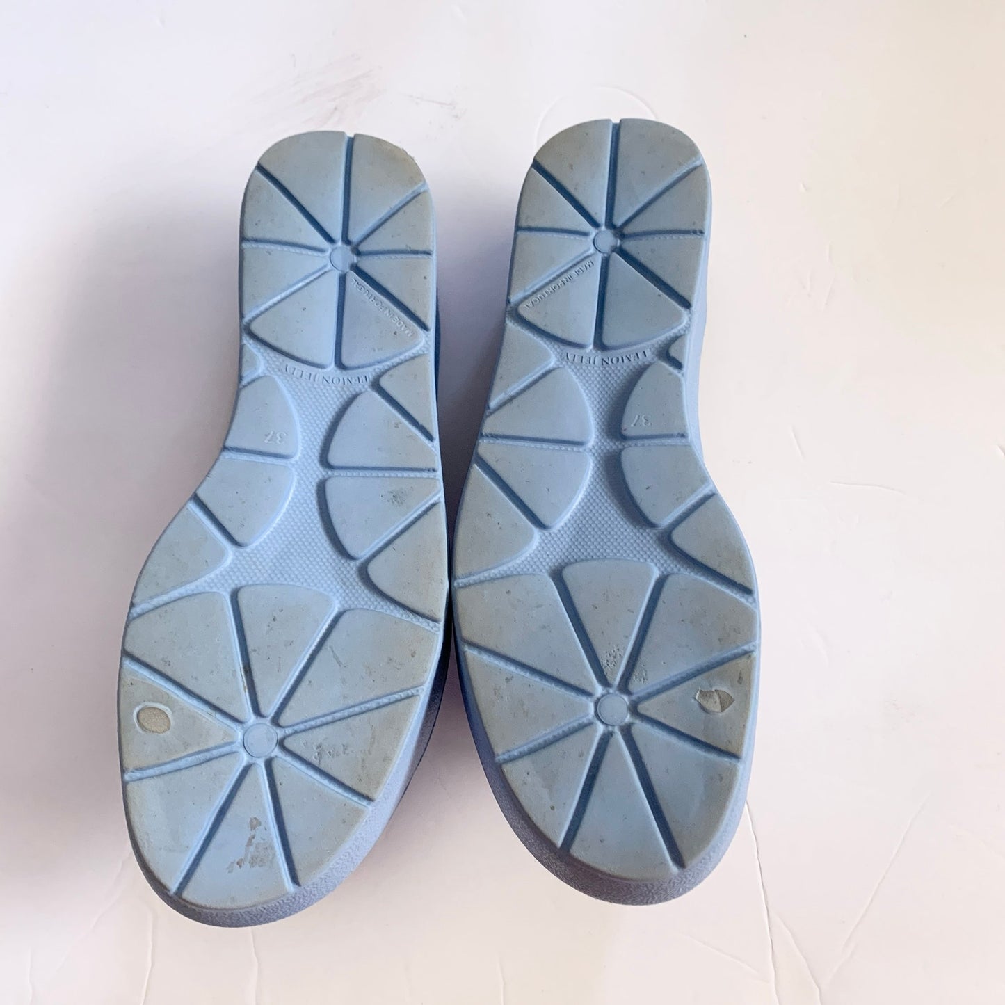 Lemon Jelly Sunny Platform Slide Sandals Baby Blue 37