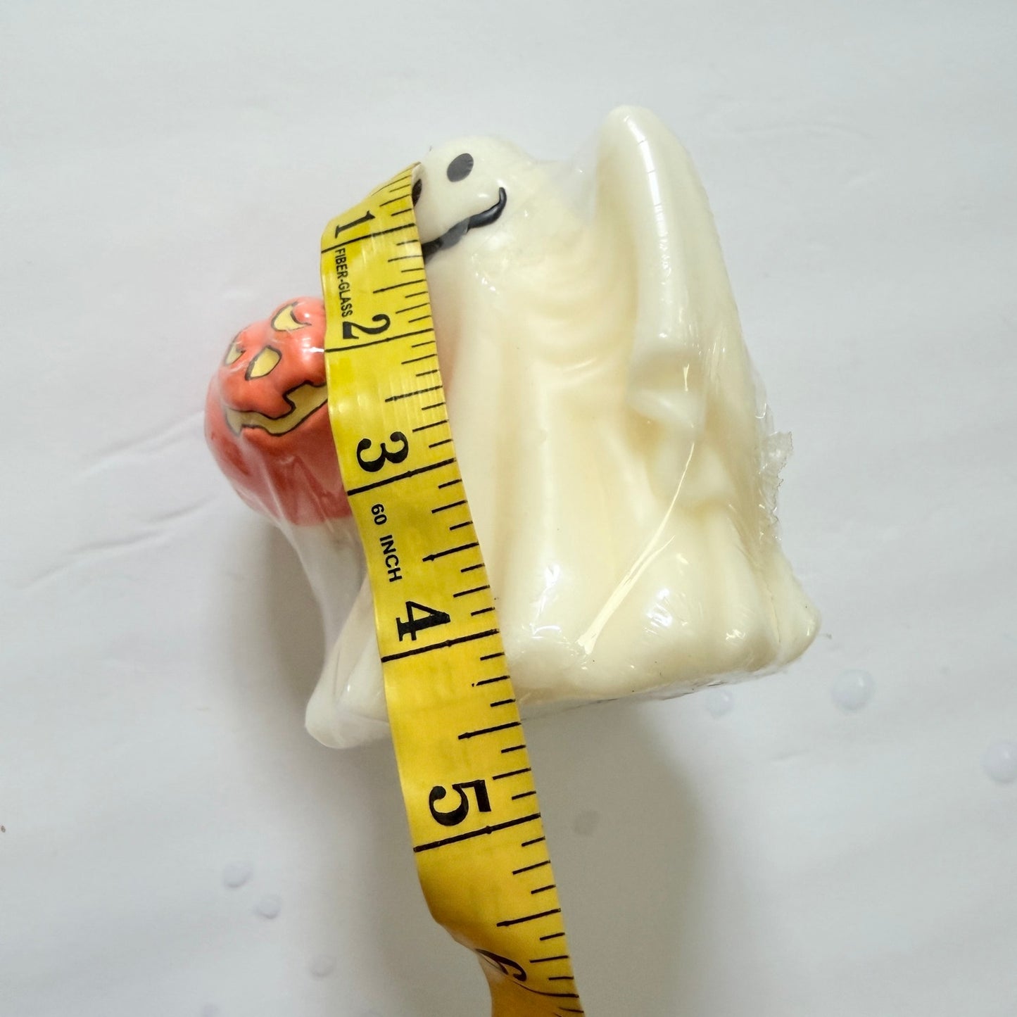 Vintage Russ Ghost Pumpkin Wax Candle Halloween
