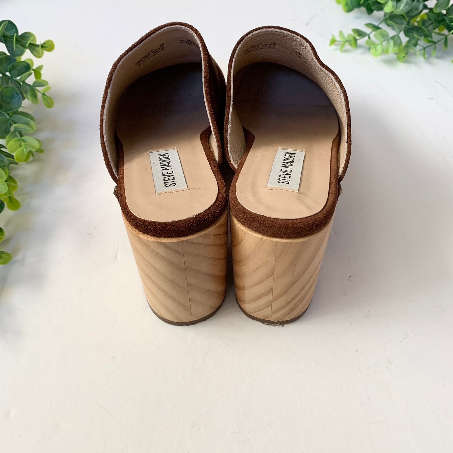 Suede Leather Brown Clogs - Steve Madden Brooklyn Fall Shoes