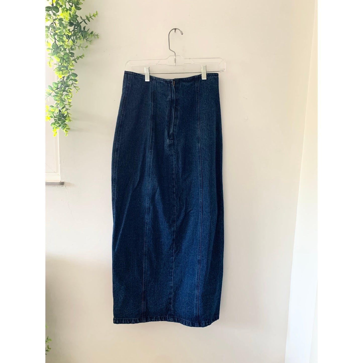 The Limited Vintage 90s Dark Denim Blue Jean Maxi Skirt