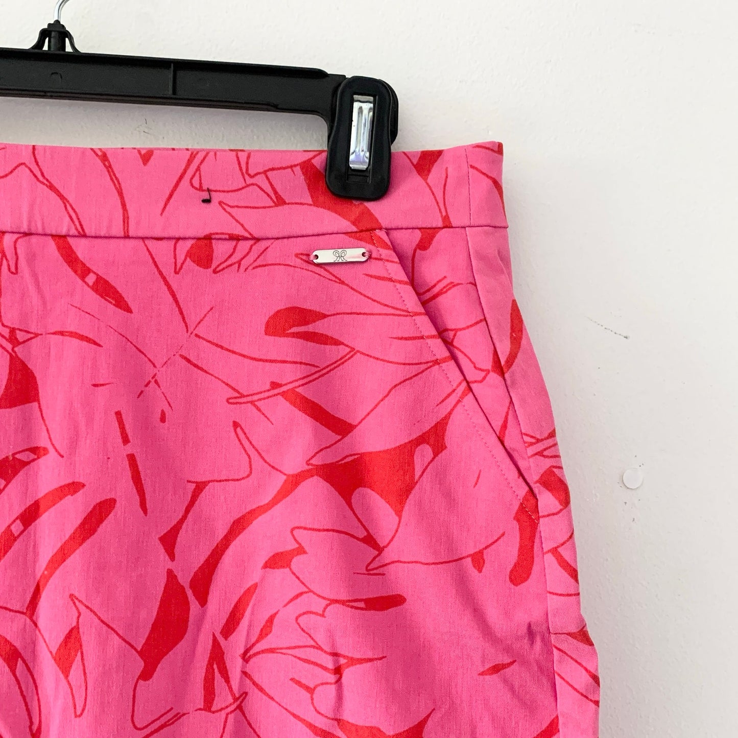 Rafaella Hot Pink Red Floral Summer Skort Skirt