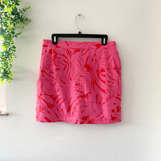 Rafaella Hot Pink Red Floral Summer Skort Skirt