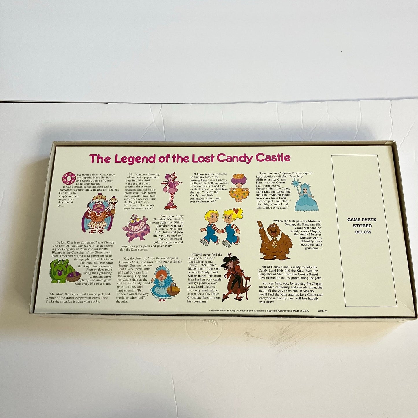 Vintage 1984 Candy Land Board Game by Milton Bradley Kids Games Complete ii