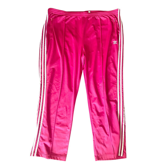 Adidas Bright Pink Plus Stripe Track Pants 4X