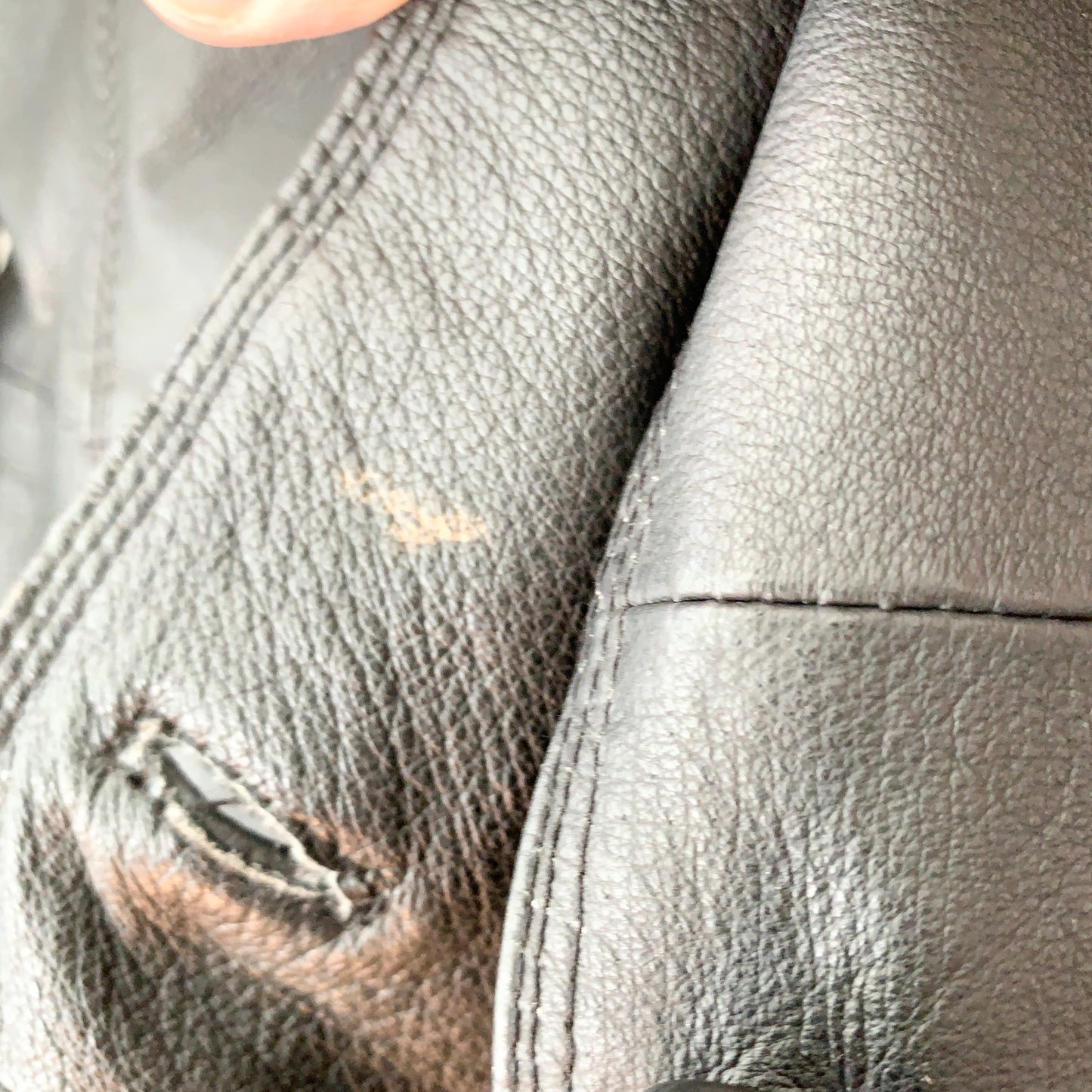 Vintage Y2K Leather Jacket Black Worthington Large