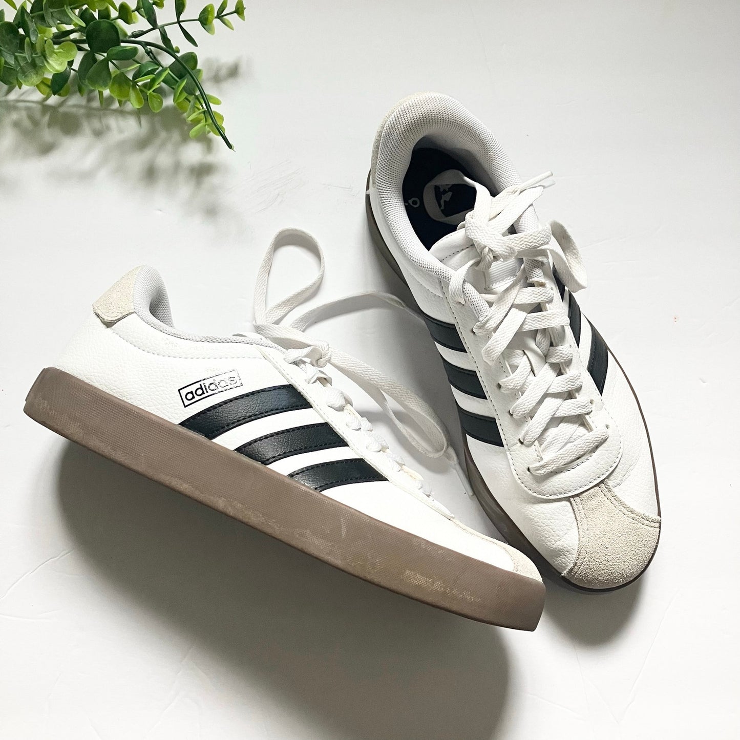 Adidas VL Court 3.0 Black White Sneaker Men's 9.5