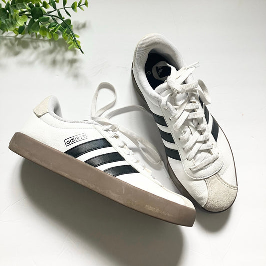 Adidas VL Court 3.0 Black White Sneaker Men's 9.5