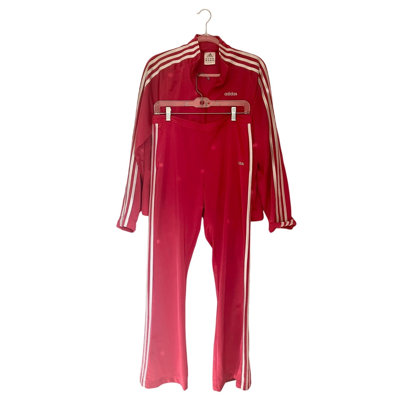 Adidas Classic Original Bright Pink Women's Track Jacket Pants Suit